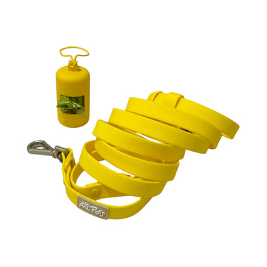 Yellow Hands Free PVC Leash and Dispenser