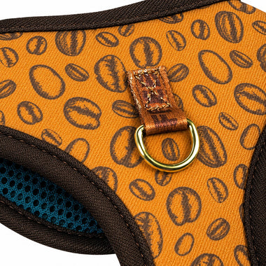 fashion print dog harness, detail view