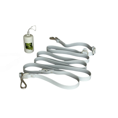 Grey Hands Free PVC Leash and Dispenser