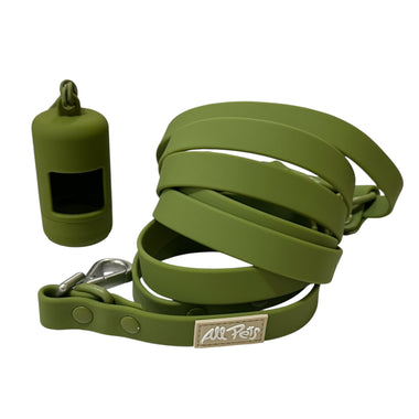 Hands Free PVC Leash and Dispenser Olive