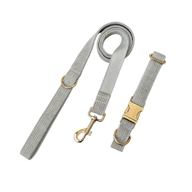 Grey Velvet Corduroy Set