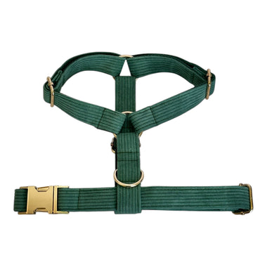 Forest Green Velvet Corduroy Harness