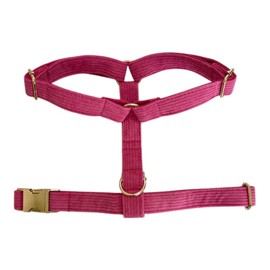 Hot Pink Velvet Corduroy Harness
