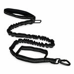 Black bungee tactical dog harness and leash set, view 3