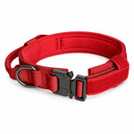 Red bungee tactical dog harness and leash set, view 4