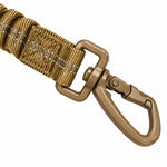 Tan bungee tactical dog harness and leash set, view 4