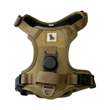 Tactical AirTag Dog Harness - Tan