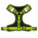 Avocado Rose print  fashion print dog harness, view 3