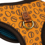 fashion print dog harness, detail view