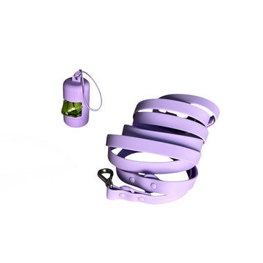 Lavender Hands Free PVC Leash and Dispenser