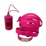 Hands Free PVC Leash and Dispenser Hot Pink
