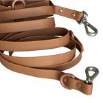 Brown Hands Free PVC Leash and Dispenser