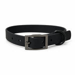 Black PVC dog collar, view 3