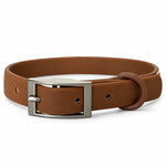 Cognac PVC dog collar, view 3