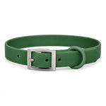 Forest Green PVC dog collar, view 3