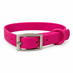 Hot Pink PVC dog collar, view 3