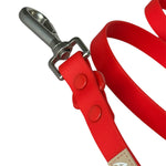 Red Hands Free PVC Leash and Dispenser