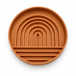 Terracotta rainbow slow feeder dog bowl, view 10