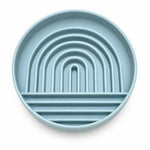 Blue rainbow slow feeder dog bowl, view 5