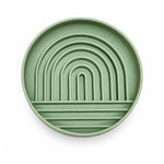 Green rainbow slow feeder dog bowl, view 7