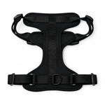 Black soft padded dog harness, view 3