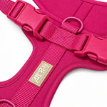 Pink soft padded dog harness, view 3