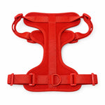 Red soft padded dog harness, view 3