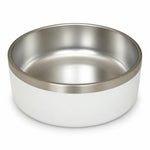 White stainless steel dog bowl, view 10