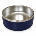 stainless steel dog bowl, detail view