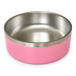 Pink stainless steel dog bowl, view 6
