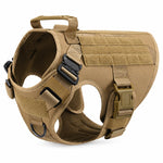 Tan tactical dog harness, view 4